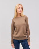 ASTRID cashmere crewneck brun - Nordic Weaving