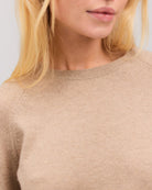 ASTRID cashmere crewneck Sand Melange - Nordic Weaving