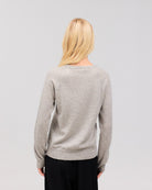 ASTRID cashmere round neck lys grå - Nordic Weaving